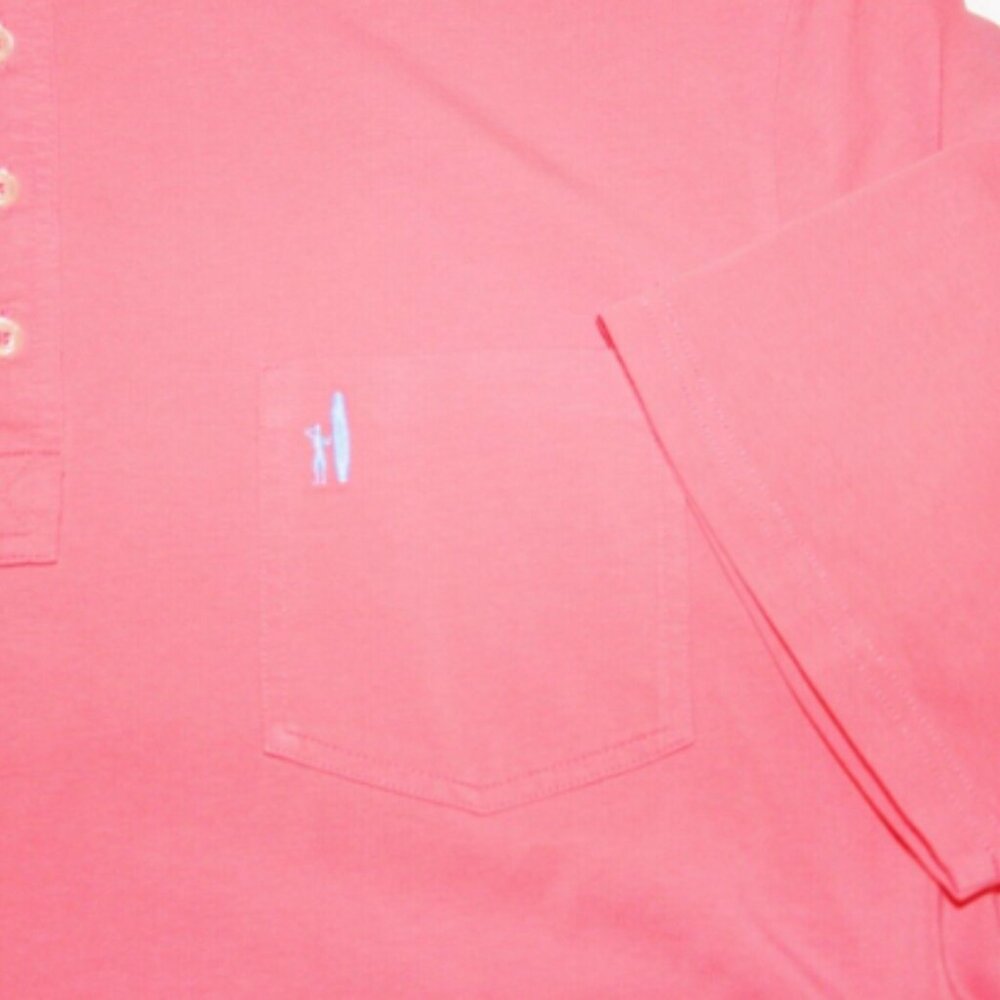 Excellent Johnnie-O Hangin Out West Coast Prep Cotton Polo, XL, Salmon Pink - Picture 3 of 7